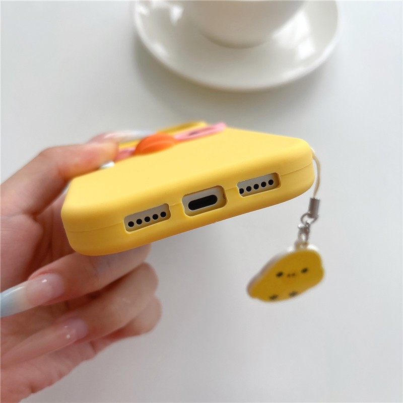 Ốp điện thoại chất liệu gel silicon họa tiết gà iPhone 17 ProMax