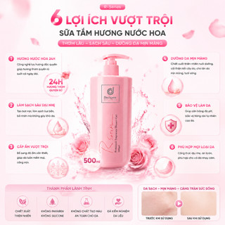 Gel tắm hoa R-Series - Hương thơm lâu trôi, làm sạch sâu không khô, làm ẩm cho da mịn màng, hoàn toàn tự tin!