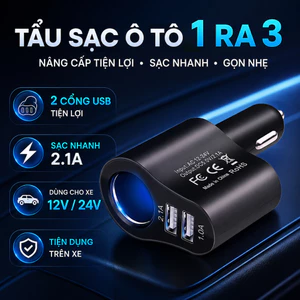 Bộ sạc 3 trong 1 ar Mini Bộ sạc xe hơi di động Cổng USB kép Bộ chuyển đổi xe hơi đa năng Bộ sạc xe hơi 12V / 24V