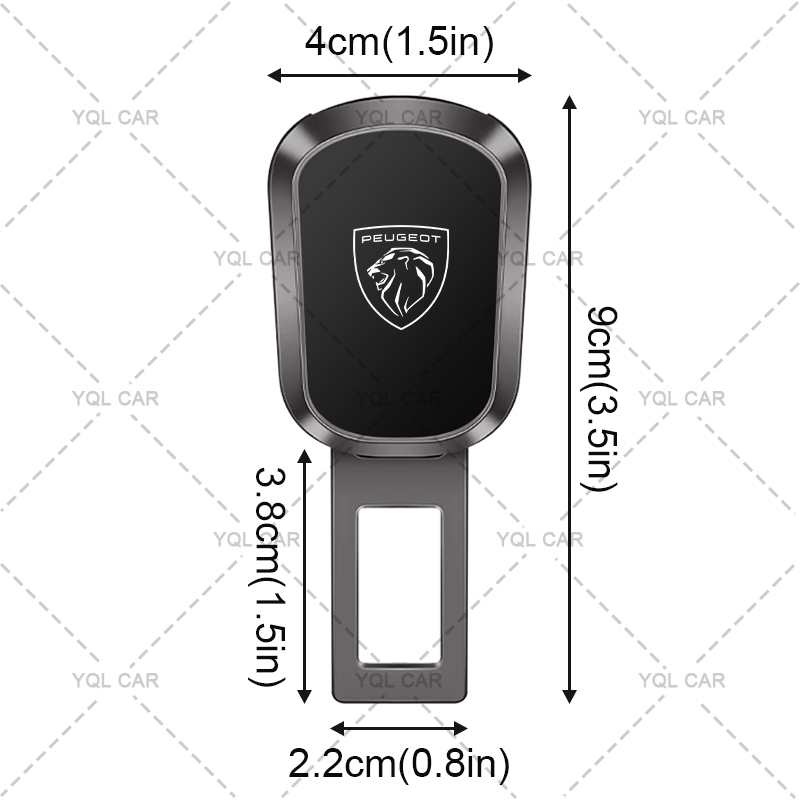 1 Cái / 2 Chiếc Kim Loại Xe An Toàn Dây An Toàn Khóa Logo Ô Tô Dây An Toàn Chống Tay Cắm Cho Xe Đạp Peugeot 308 206 207 408 508 RCZ 208 3008 2008 4008