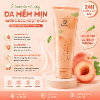 R-Series Peach Body Lotion-Whole Body Dưỡng ẩm dưỡng ẩm, sảng khoái không dính, thơm 24H, mềm mại cho da, ngay lập tức có!
