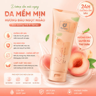 R-Series Peach Body Lotion-Whole Body Dưỡng ẩm dưỡng ẩm, sảng khoái không dính, thơm 24H, mềm mại cho da, ngay lập tức có!