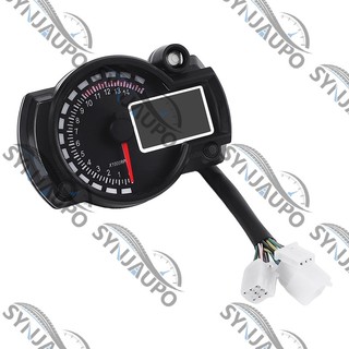 Đồng hồ tốc độ xe máy kỹ thuật số LCD 299 KM / H Bảng điều khiển đo tốc độ với đèn nền 7 màu cho RX2N