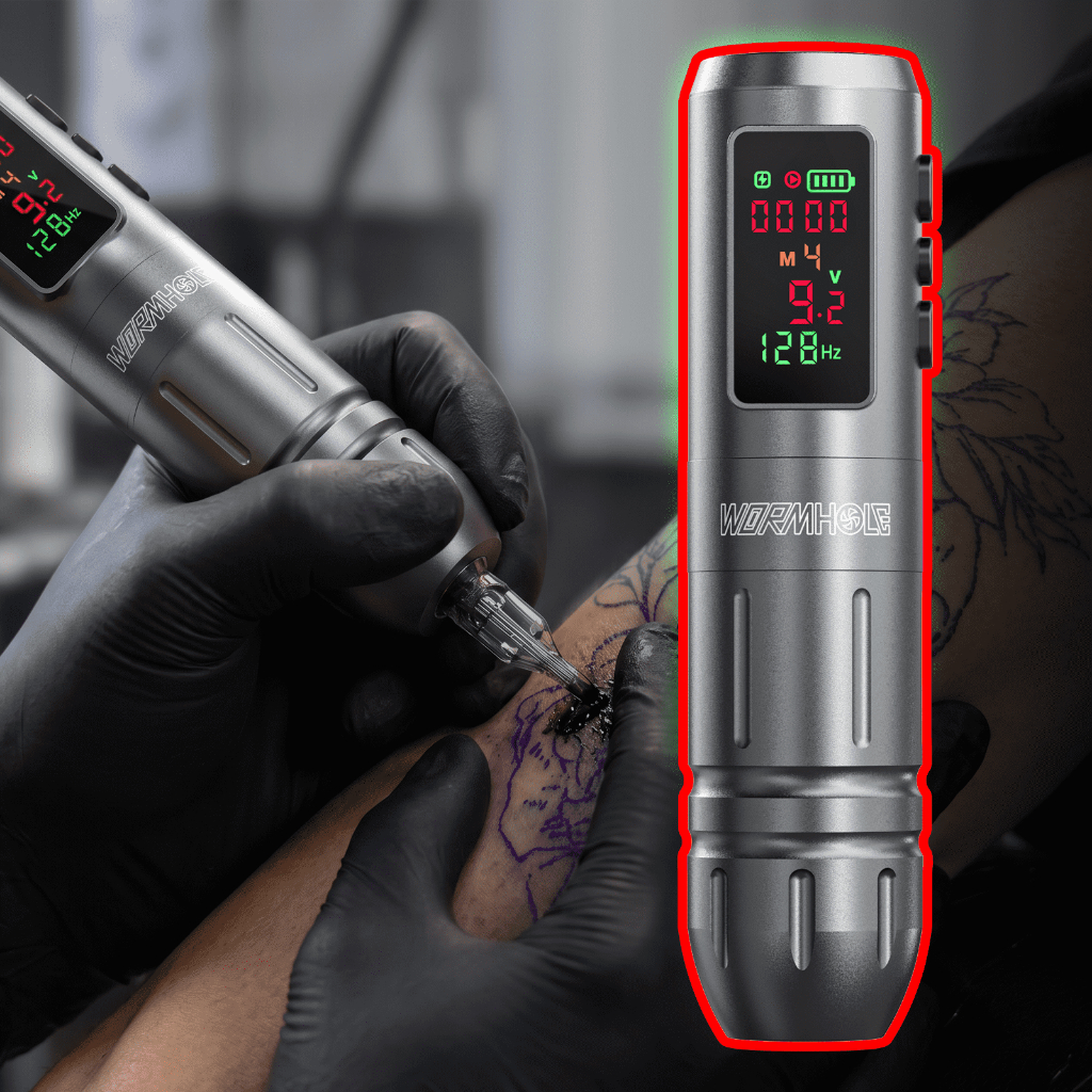 1800mAh TUYỆT VỜI Nhôm Bút xăm Màn hình LED Máy quay