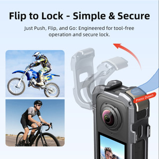 Lồng khung kim loại aMagicsn cho Insta360 X4 Vỏ bảo vệ giảm tiếng ồn gió không khí có bộ chuyển đổi từ tính hoặc túi lưu trữ Phụ kiện máy ảnh chống trầy xước