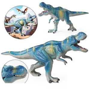 Tyrannosaurus rex mô hình khủng long màu xanh đi bộ Tyrannosaurus rex đồ chơi kỷ Jura mô phỏng động vật rắn mô hình trang trí
