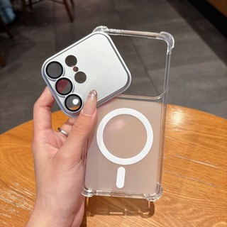 Ốp điện thoại ống kính 2 trong 1 sáng tạo phù hợp cho Galaxy S24 25 26 siêu mờ bao gồm tất cả vỏ mềm silicon
