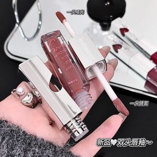 Kobeleen Dual Ended Lip Gloss Matte & Glossy 2 trong 1 Son Tint lâu trôi Thích hợp cho học sinh Mỹ phẩm NO.C710