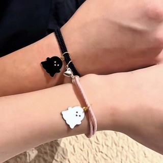 2PC Cặp Đôi Thương Hiệu Dễ Thương Bóp Vòng Tay Nữ, Chất Liệu Hợp Kim, Kích Thước Có Thể Điều Chỉnh