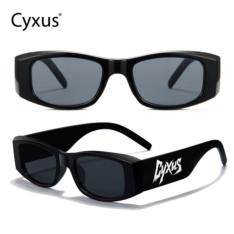 Cyxus Kính râm thời trang /Kính râm phân cực/ Gọng vuông sành điệu với logo "cyxus" / Dành cho cả nam và nữ / Thích hợp cho du lịch ngoài trời 1550