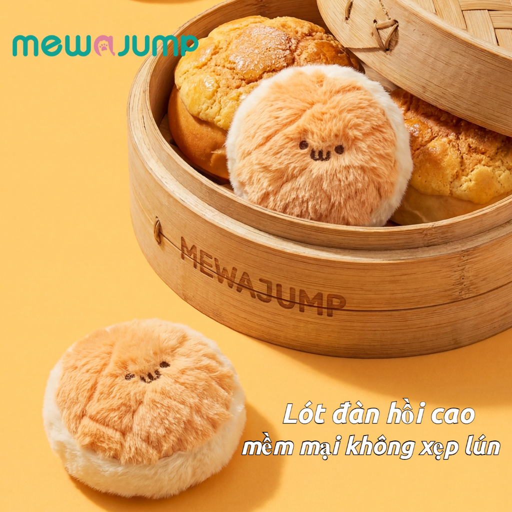 MewaJump Đồ Chơi Mèo  – Có Âm Thanh Vui Tai, Vải Nhung Mềm Cao Cấp, Giúp Mèo Cắn Gặm Làm Sạch Răng