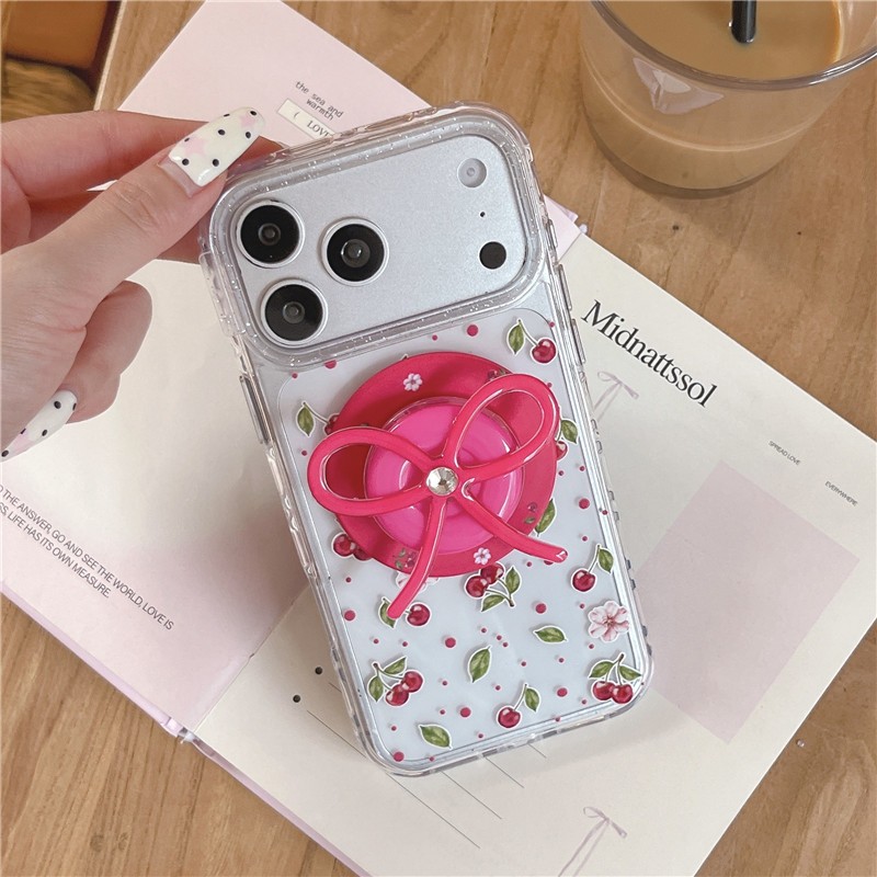 Ốp điện thoại iPhone 17 Pro max họa tiết anh đào TPU materia IMD