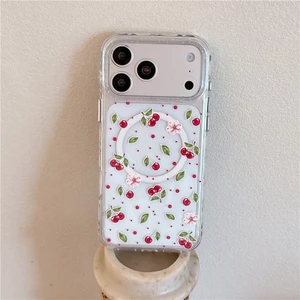 Ốp điện thoại iPhone 17 Pro max họa tiết anh đào TPU materia IMD