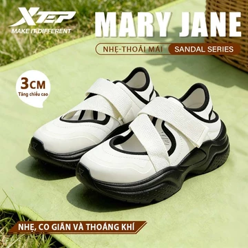 【XTEP】Mary Jane Sandals Giày sandal nữ mùa hè mới, Giày nữ thời trang và thường ngày XTEP giày nữ thời trang casual