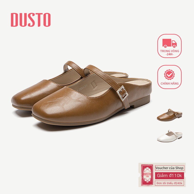 DUSTO Mules Dép đế thấp Giày nữ Mũi vuông thoải mái DWB300211A