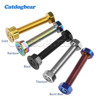Catdogbea Titanium M8x50mm Bộ điều chỉnh xích Bu lông & Đai ốc 1.25 Pitch Đầu lục giác bên ngoài có dấu căn chỉnh cho trục sau xe máy​