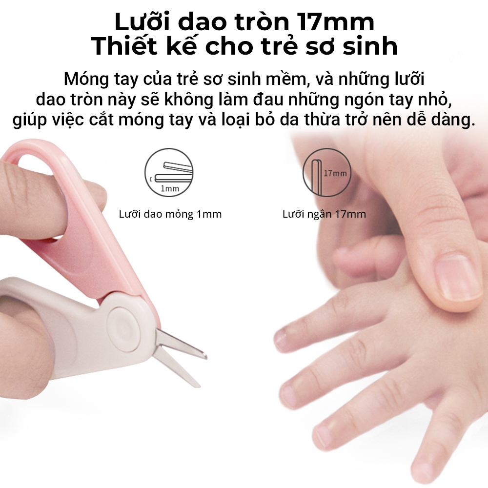 Bộ Cắt Móng Tay Cho Bé Bebear An Toàn Chống Kẹp Thịt Dành Cho Trẻ Sơ Sinh