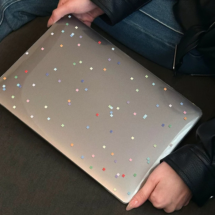 Ốp điện thoại lấp lánh in hình vuông đầy màu sắc cho 2026 MacBook Neo 13 inch A3404 Air M5 13,6 inch A3449 M4 A3420 M3 A3113 Air M1 Pro M5 14 inch A3434 A3426 Pro M1 M2 13.3 inch A2338