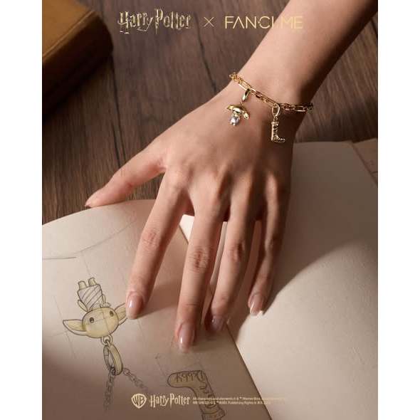 FANCIME x Harry Potter Sterling Silver Charm Mặt dây chuyền kỷ niệm DIY Jewerly (Không có vòng tay / Dây chuyền)