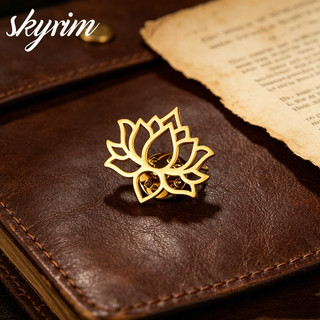 SKYRIM Thép không gỉ Lotus Trâm 24 * 27MM Pin Trang Sức Phù Hợp Với Phụ Kiện
