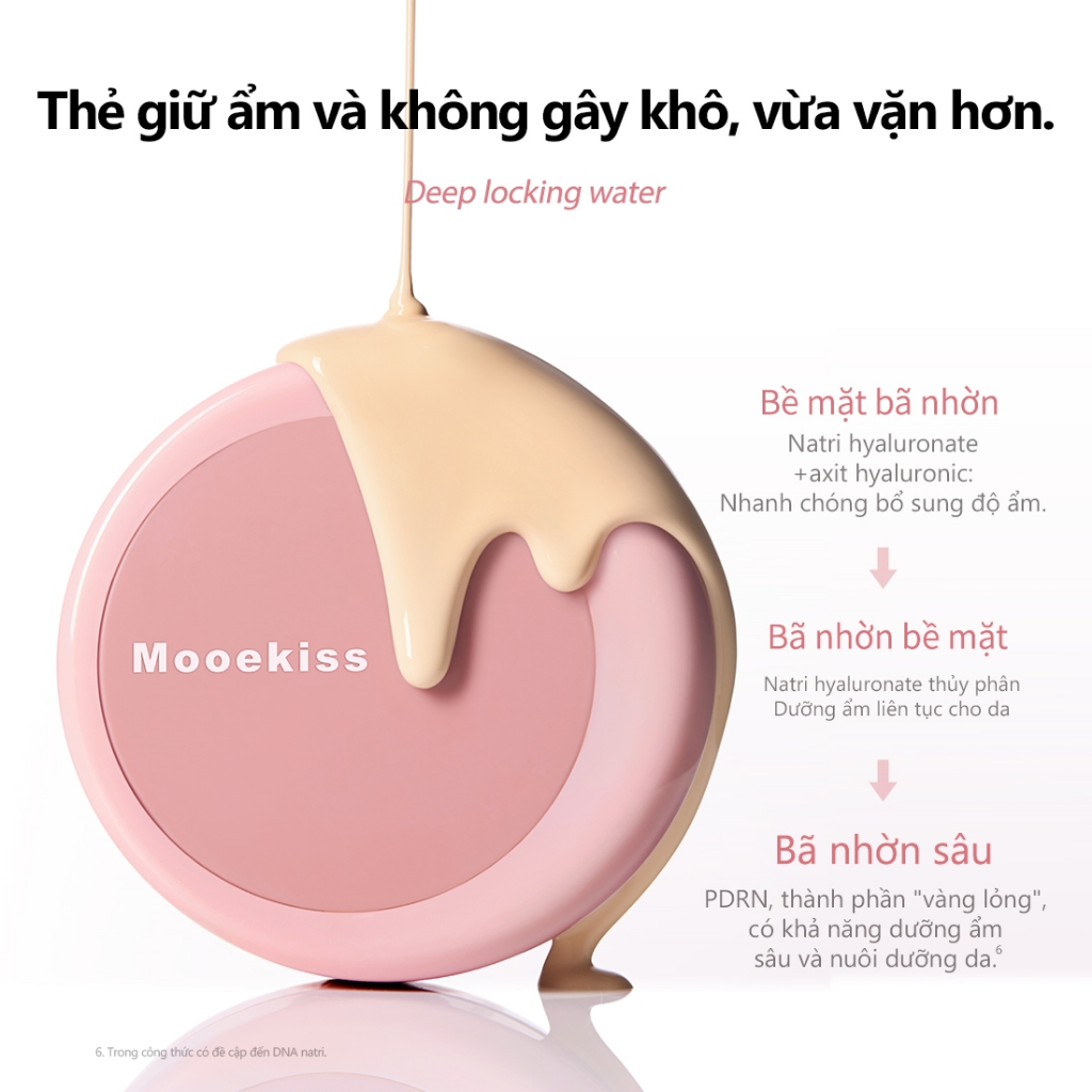 Cushion Mooekiss Che Khuyết Điểm, Mịn Lì Lâu Trôi, Không Mốc, Kiềm Dầu, Phù Hợp Mọi Loại Da