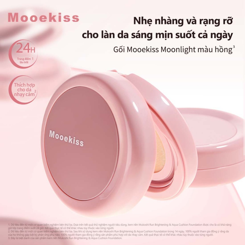 Cushion Mooekiss Che Khuyết Điểm, Mịn Lì Lâu Trôi, Không Mốc, Kiềm Dầu, Phù Hợp Mọi Loại Da