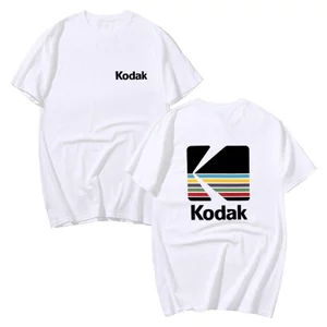 Kodak Thương Hiệu Mùa Hè Bán Chạy Nhất 100% Cotton Màu Trơn Đa Năng Áo nam Hàng Ngày Hút Mồ Hôi Thoáng Khí Tay Ngắn