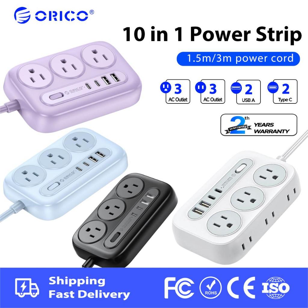 ORICO US Plug - Dây nối dài 1,5M / 3M / 4.6M có ổ cắm nguồn USB Ổ cắm đa phích cắm (OG-US)