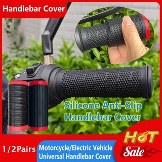 1 / 2 Cặp Tay Lái Xe Máy Có Silicon Chống Trơn Trượt Chống Mài Mòn Chống Sốc Đệm Lắp Đặt Dễ Dàng