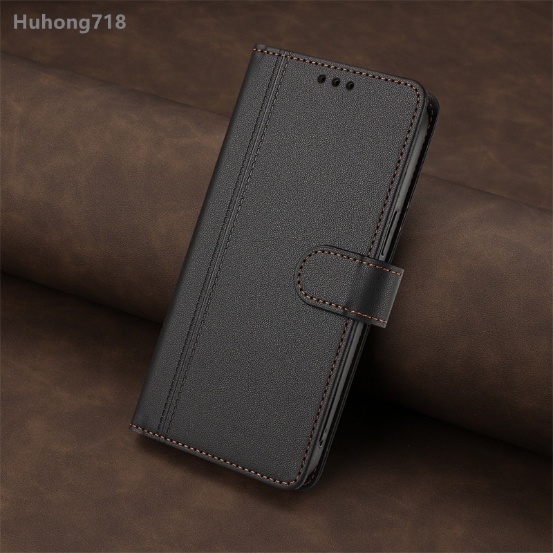 Dành Cho Vivo Ikoo Z9 Turbo Z9S Z9X Z10 Z10X Z11 15 15R Lite Pro 5G Ví Lật Bao Da Bảo Vệ Thả Có Khe Cắm Thẻ Vỏ Silicon Mềm Dây Đeo Tay Sạc Không Dây