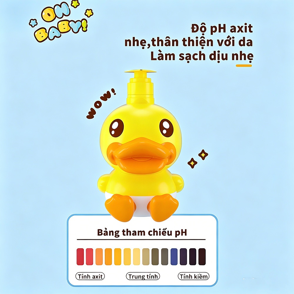 B.Duck Baby sữa tắm dầu gội 2in1 cho  bé an toàn dịu nhẹ không kích ứng 300g