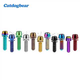 Catdogbear Titanium Ti M6 x 16 18 20 25mm Allen Hex Đầu côn Bu lông có vít máy giặt cho thân xe đạp