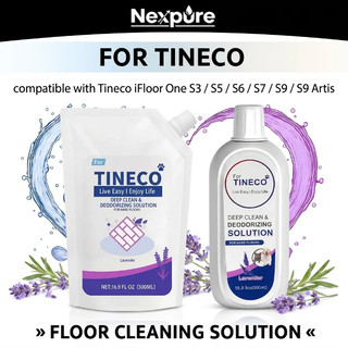 Dung dịch làm sạch sàn TINECO có sẵn Chai 500ml + Túi nạp lại Combo Hương oải hương Tất cả máy hút bụi khô ướt Tineco Tương thích
