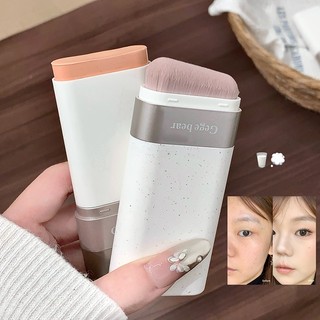 Gege Bear Dual Ended Foundation Stick với bàn chải tích hợp Hydrating Full Coverage Kiểm soát dầu Chống thấm nước Kem nền chống mồ hôi Stick Mỹ phẩm NO.GX1613