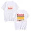 Kodak Thương Hiệu Mùa Hè Thời Trang Thiết Kế Mới In 100% Cotton Màu Trơn Đa Năng Áo Thun Nam Tay Ngắn Hấp Thụ Mồ Hôi