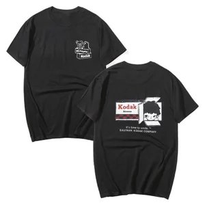 Kodak Thời Trang Nguyên Chất Cotton Áo Unisex Retro Hoài Cổ In Hình Tay Ngắn Cổ Tròn Rời Ngoài Trời Dạo Phố Cơ Bản Tee