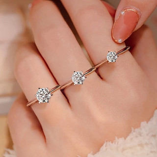 Nhẫn kim cương cắt tròn 0,5 Ct-2.0 Ct Thời trang có thể điều chỉnh Kỷ niệm đám cưới cho nữ Cô gái