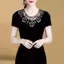 Áo Thun Retro Nữ Mùa Hè, Chất Liệu Ren Giảm Béo, Phù Hợp Mặc Hàng Ngày