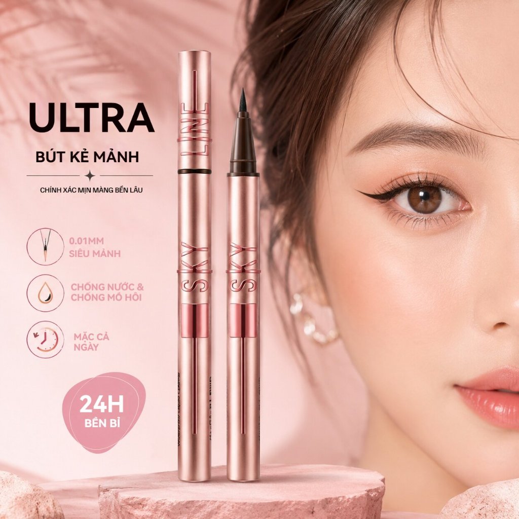 👑【ĐỘC QUYỀN】Bút Kẻ Mắt Đắp Nổi Adel- Thiết Kế Chạm Khắc Sang,Nét Siêu Mảnh Chống Nước 24H,Không Trôi