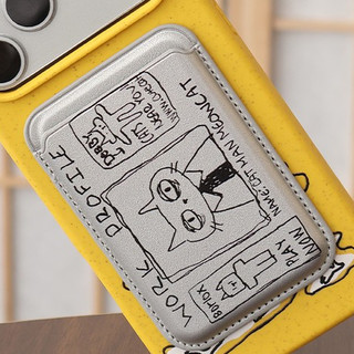 Doodle Mèo Họa Tiết Ví Đựng Thẻ Cho iPhone 11pro 12promax 13 15pro 15promax 14 14promax 14 pro 16 16plus 16 Pro Max 17 17promax 17airWallet