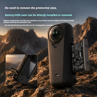 Bộ phụ kiện bảo vệ cho Insta360 X4 Bảo vệ ống kính không khí Bảo vệ màn hình Vỏ silicon Khung lồng Túi lưu trữ Bộ chuyển đổi từ tính Bộ bảo vệ dây buộc cổ tay chống mất