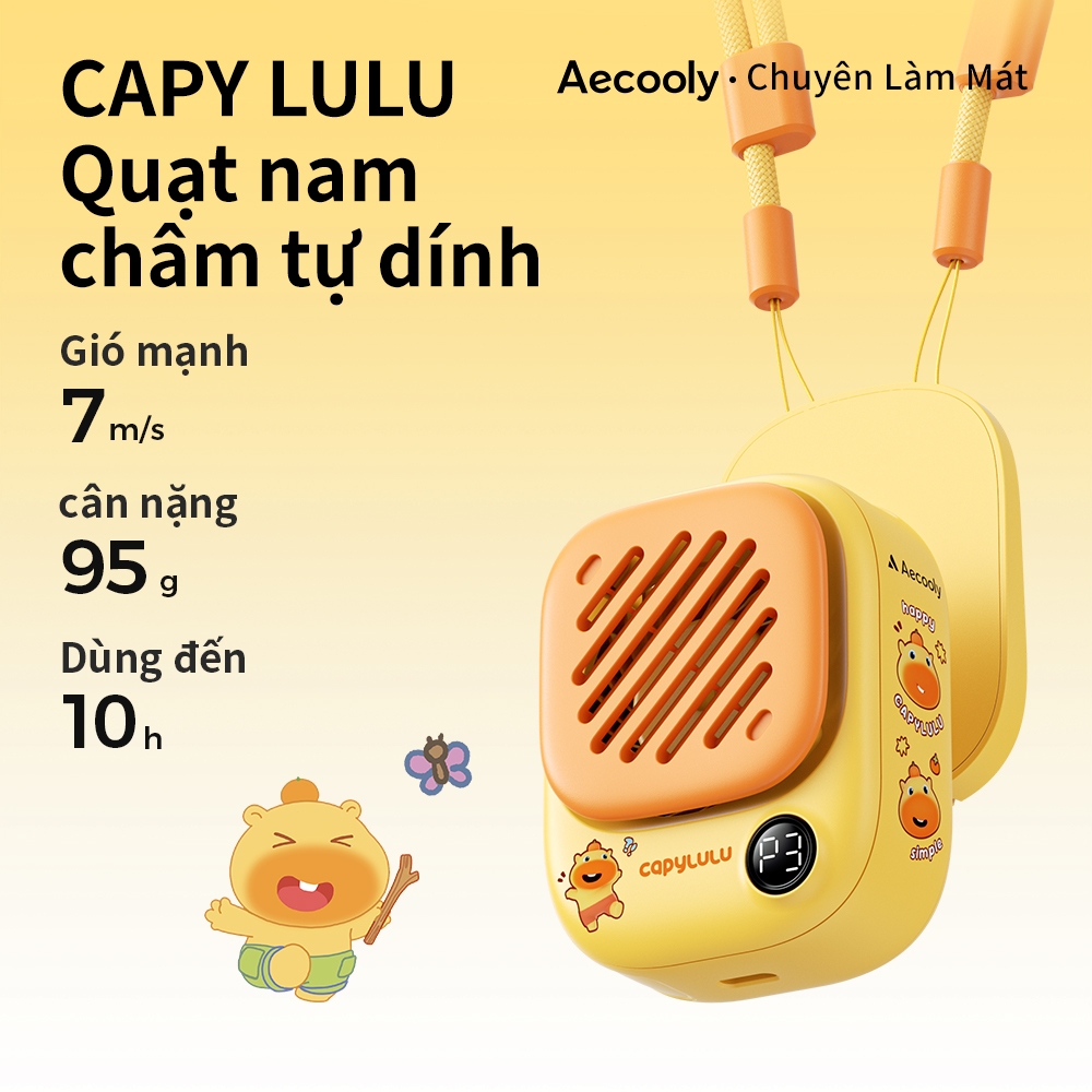 Quạt cổ cầm tay mini Aecooly Click 01 Quạt cầm tay mini cầm tay có thể sạc lại USB