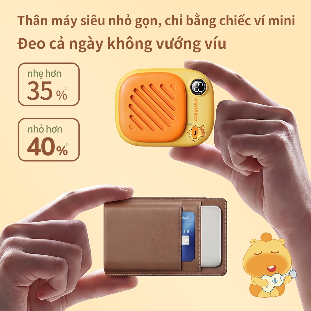Quạt cổ cầm tay mini Aecooly Click 01 Quạt cầm tay mini cầm tay có thể sạc lại USB