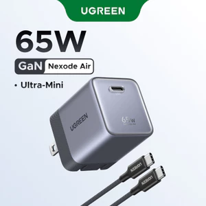 Bộ sạc nhanh 65W GaN Cổng đơn USB-C có thể gập lại UGREEN, Bộ sạc tường nhỏ gọn cho iPhone 17 / 16 Pro Max, Samsung Galaxy S26 / S25 Ultra, iPad, MacBook Air