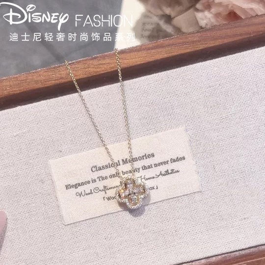 Disney Bốn Lá Cỏ Ba Lá Vòng Cổ Nữ 2026 Phong Cách Mới Quà Tặng Sinh Nhật Bé Gái Thiết Thực Cao Cấp Bạn Gái Người Lớn Quà Tặng Đồng Làm