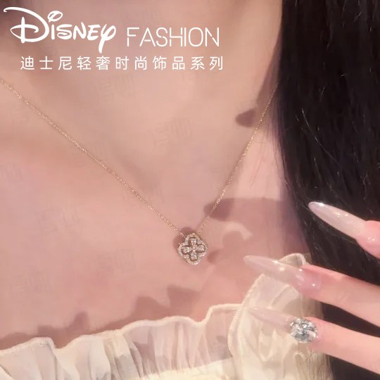Disney Bốn Lá Cỏ Ba Lá Vòng Cổ Nữ 2026 Phong Cách Mới Quà Tặng Sinh Nhật Bé Gái Thiết Thực Cao Cấp Bạn Gái Người Lớn Quà Tặng Đồng Làm