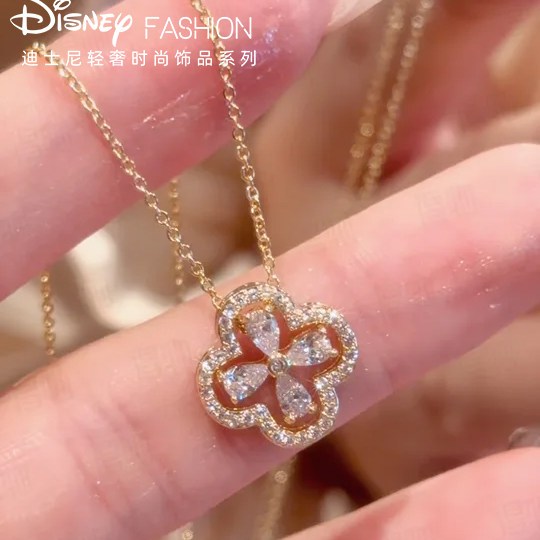 Disney Bốn Lá Cỏ Ba Lá Vòng Cổ Nữ 2026 Phong Cách Mới Quà Tặng Sinh Nhật Bé Gái Thiết Thực Cao Cấp Bạn Gái Người Lớn Quà Tặng Đồng Làm