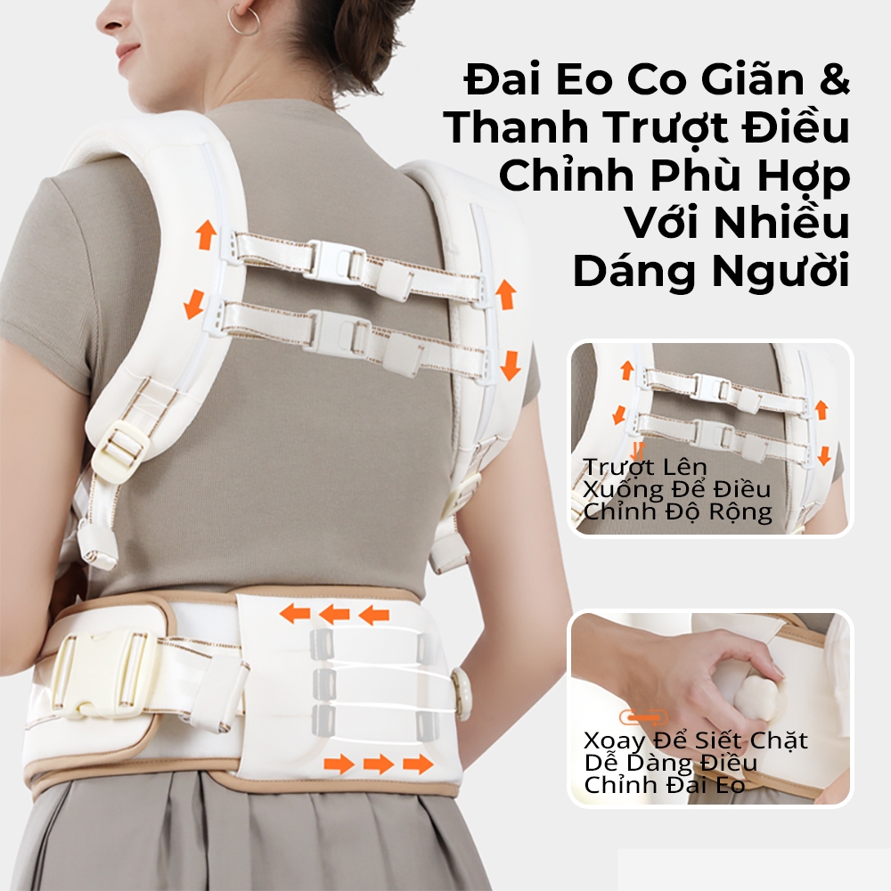 Địu Em Bé Bebear Đa Tư Thế Cao Cấp – Có Đai Eo Chống Gù, Khóa Từ Nam Châm, Thoáng Khí, Dùng Cho Bé Sơ Sinh 0-36 Tháng địu cho bé