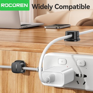 Rocoren Dây Quản Lý Cáp Từ Tính Sắp Xếp 6 Chiếc Kẹp Cáp Từ Tính Nhiều Màu Sắc Dính Giá Đỡ Dây Giữ Dưới Bàn Làm Việc Dây Hider