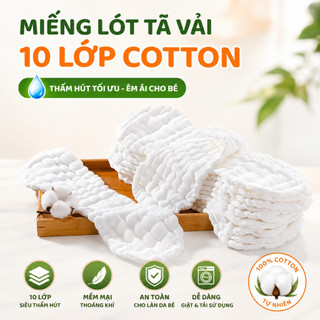 bộ 5 cái bộ 10 cái tã vải cotton miếng lót sơ sinh tã băng vải mềm thấm hút chống tràn thoáng khí tã vải màn mùa hè khô ráo chấm bông nổi ôm khít không tràn làn da nhạy cảm dễ thay dễ giặt có size nhỏ size lớn